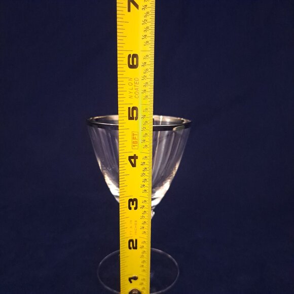 Fostoria Wedding Ring Clear Crystal Juice Glass With Platinum Trim - Picture 7 of 9